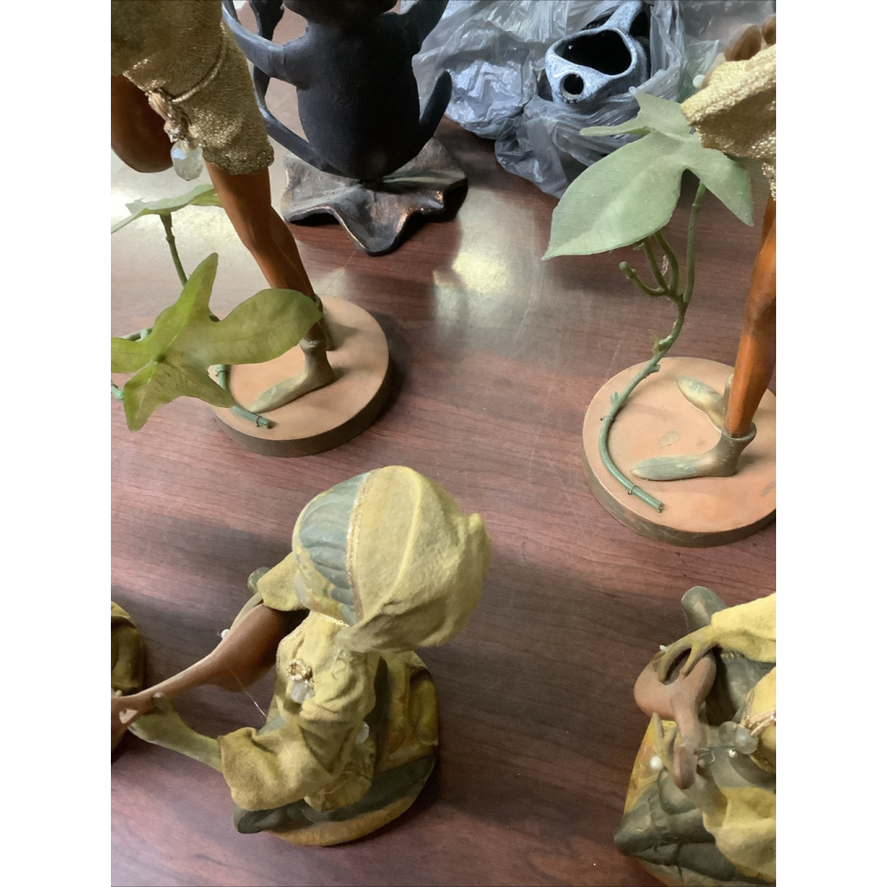 Vintage 1960's Tilso Pixie Elf Set of 5 Decorations Made in Hong Kong - Picture 8 of 11